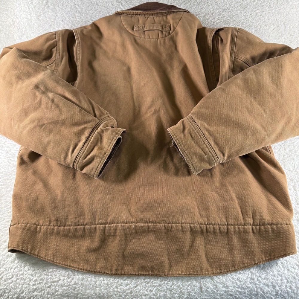 Vintage Duluth Trading Co Canvas Work Chore Jacket Tradesman Mens Brown Large - Picture 5 of 5